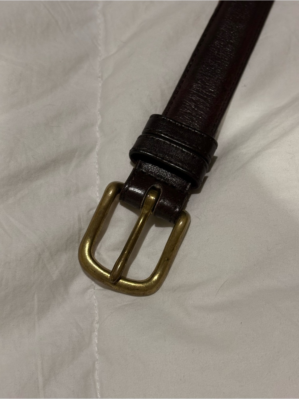 Coach Brown Leather Women’s Belt with Gold Hardware